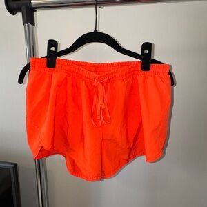 Orange Running Shorts with Built in Under